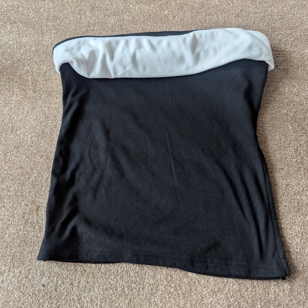 Black and white tube top